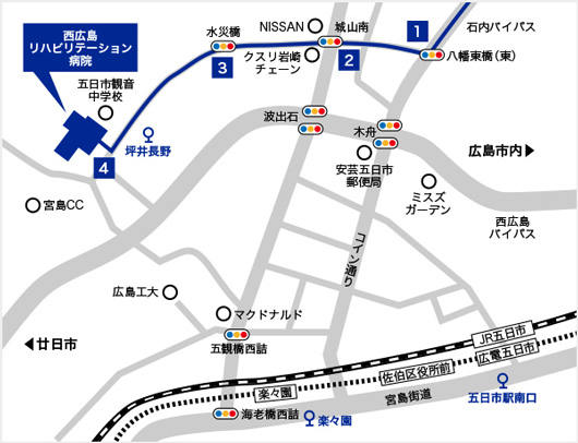 石内バイパスから